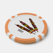 Afbeelding van Kebab of kabob-cartoon Poker Chips (Enkel)