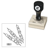 Afbeelding van Kebab of kabob-cartoon Rubberstempel (Gestempeld)
