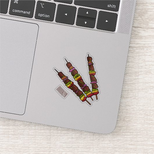 Afbeelding van Kebab of kabob-cartoon Sticker (Detail)