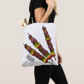 Afbeelding van Kebab of kabob-cartoon Tote Bag (Dichtbij)