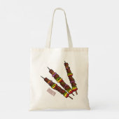 Afbeelding van Kebab of kabob-cartoon Tote Bag (Achterkant)
