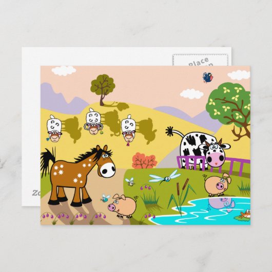 afbeelding van kinderen briefkaart (Voorkant / Achterkant)