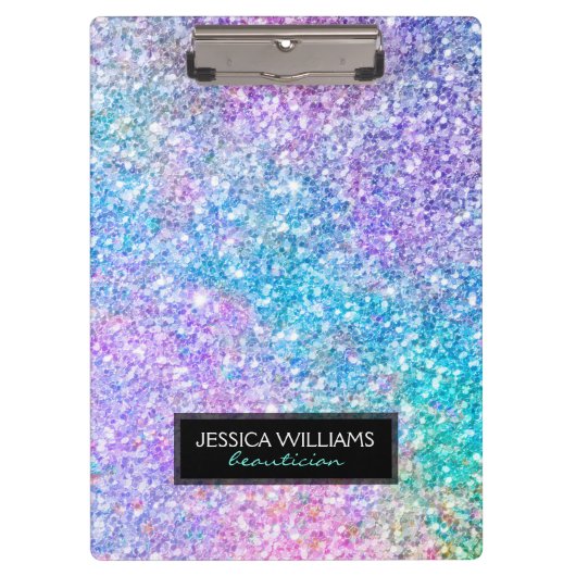 Afbeelding van kleurrijk glitter klembord (Voorkant)