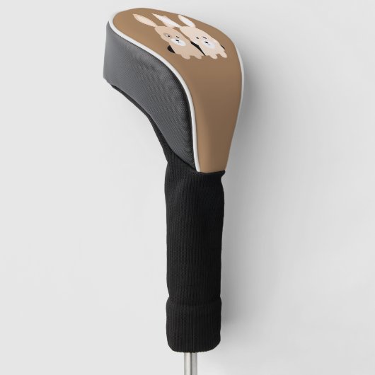Afbeelding van konijnenhoes golfheadcover (Schuin)