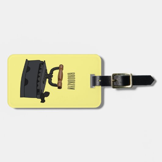 Afbeelding van koolijzerhoudende cartoon bagagelabel (Voorkant horizontaal)