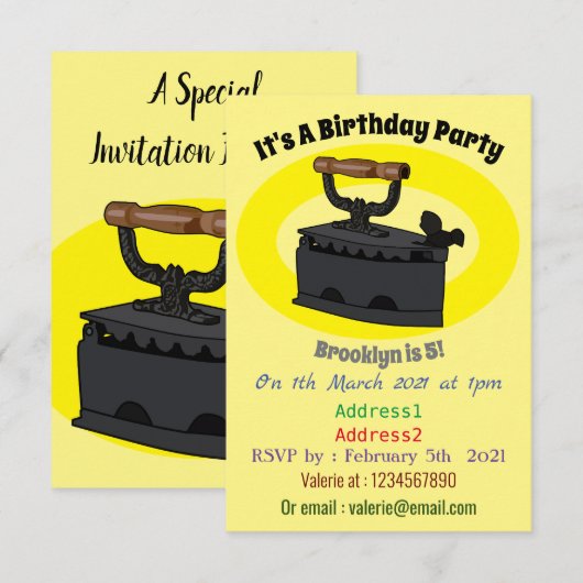 Afbeelding van koolijzerhoudende cartoon kaart (Voorkant / Achterkant)