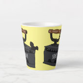 Afbeelding van koolijzerhoudende cartoon latte mok (Voorkant)