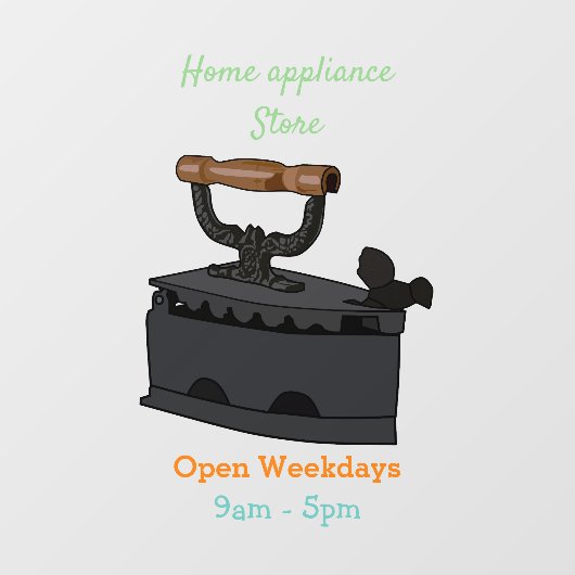 Afbeelding van koolijzerhoudende cartoon raamsticker (Vel)