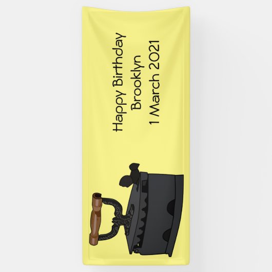 Afbeelding van koolijzerhoudende cartoon spandoek (Verticaal)