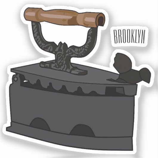 Afbeelding van koolijzerhoudende cartoon sticker (Voorkant)