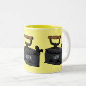 Afbeelding van koolijzerhoudende cartoon tweekleurige koffiemok (Voorkant rechts)