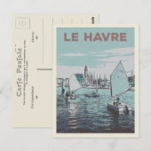 Afbeelding van Le Havre zeilmarina Frankrijk Briefkaart (Voorkant / Achterkant)