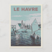 Afbeelding van Le Havre zeilmarina Frankrijk Briefkaart (Voorkant)