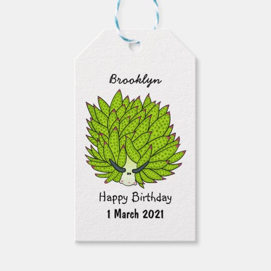 Afbeelding van lebige cartoon cadeaulabel (Voorkant)