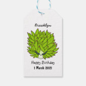 Afbeelding van lebige cartoon cadeaulabel (Achterkant)
