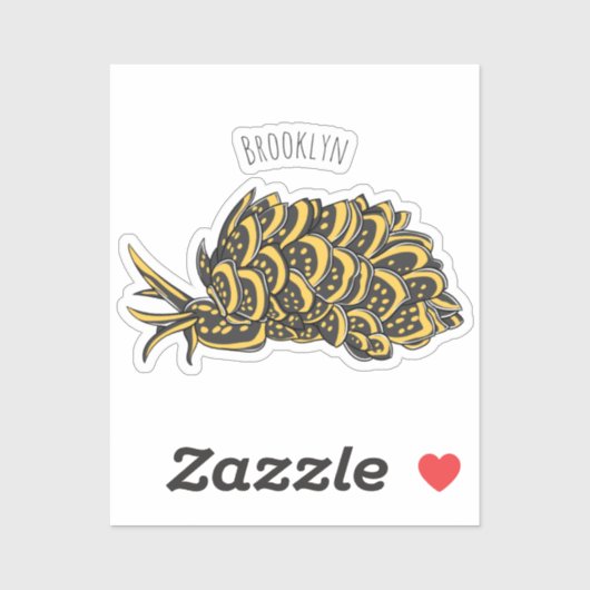 Afbeelding van leboog-zee-slibvormig cartoon sticker (Vel)