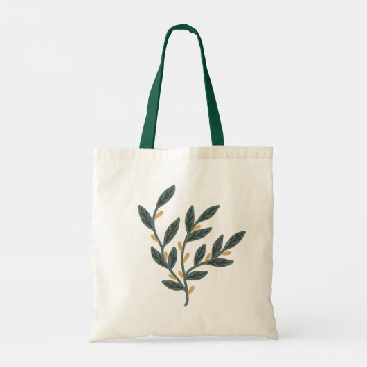 Afbeelding van leder plant tote bag (Achterkant)