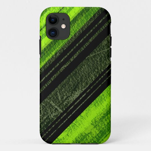 Afbeelding van limoen- en zwarte strepen Case-Mate iPhone case (Achterkant)