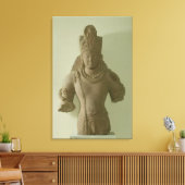Afbeelding van Lord Vishnu, Mathura (rode zandstee Canvas Afdruk (Insitu (Woonkamer))