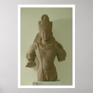 Afbeelding van Lord Vishnu, Mathura (rode zandstee Poster