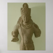 Afbeelding van Lord Vishnu, Mathura (rode zandstee Poster (Voorkant)