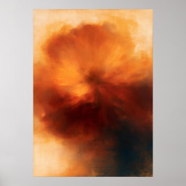 Afbeelding van Marigold Atmosferische Bloemige Abs Poster