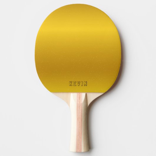 Afbeelding van metalen gouden achtergrond pingpong tafeltennisbatje (Voorkant)
