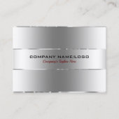 Afbeelding van Metallic Silver Stainless Steel Loo Visitekaartje (Voorkant)