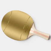 Afbeelding van metallisch goud - roestvrij staal tafeltennisbatje (Zijkant)