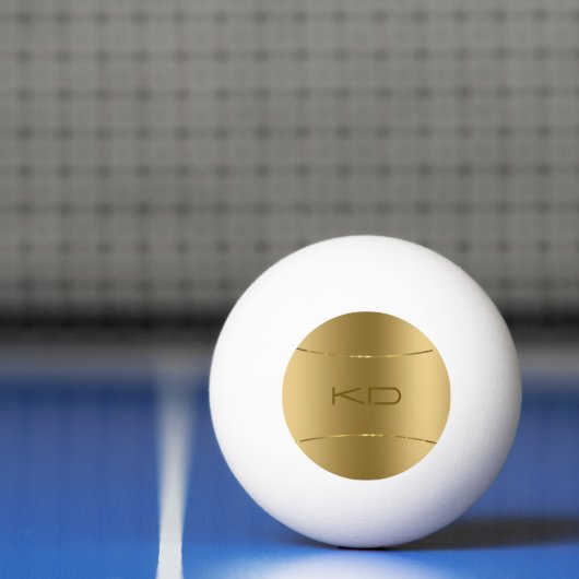 Afbeelding van metallisch goud - roestvrij stalen  pingpongbal (Net)