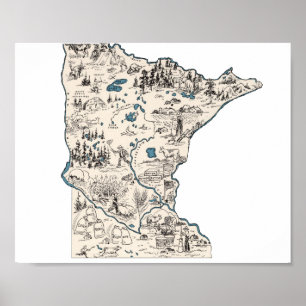 Afbeelding van Minnesota Poster