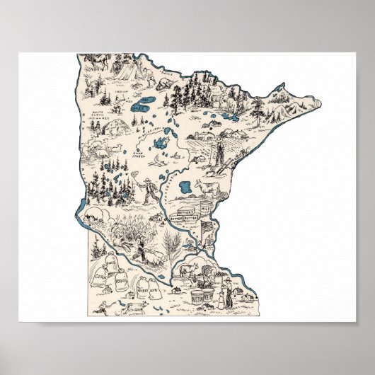 Afbeelding van Minnesota Poster (Voorkant)
