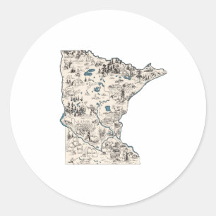  Afbeelding van Minnesota Ronde Sticker