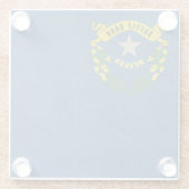 Afbeelding van Nevada staatsvlag Glazen Onderzetter (Achterkant)