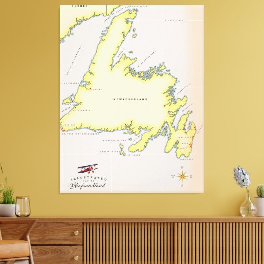 Afbeelding van Newfoundland. Canvas Afdruk (Insitu (Woonkamer))