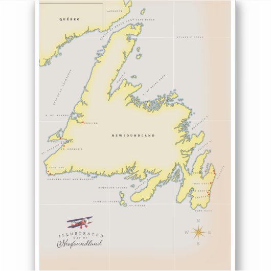 Afbeelding van Newfoundland. Sticker (Voorkant)