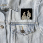 Afbeelding van Odysseus en Penelope Vierkante Button 5,1 Cm (In situ)