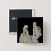 Afbeelding van Odysseus en Penelope Vierkante Button 5,1 Cm (Voorkant /achterkant)