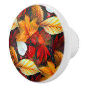 Afbeelding van olievloeistof met mapelbladeren in  keramische knop (Rechts)