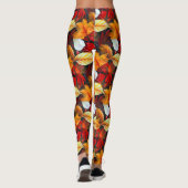 Afbeelding van olievloeistof met mapelbladeren in leggings (Achterkant)