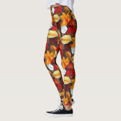 Afbeelding van olievloeistof met mapelbladeren in leggings (Links)