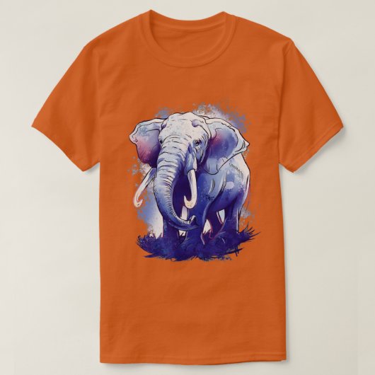 Afbeelding van olifanten Afrikaanse ellephant Anim T-shirt (Design voorkant)