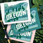Afbeelding van Oregon Briefkaart<br><div class="desc">Bekijk deze kleurrijke Oregon kaart tekening. Bezoek mijn winkel voor meer!</div>