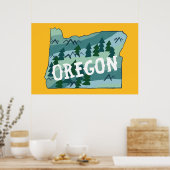 Afbeelding van Oregon Poster (Keuken)