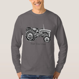 afbeelding van oude grijze massy tractor t-shirt