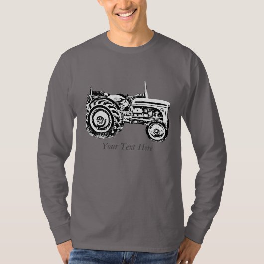 afbeelding van oude grijze massy tractor t-shirt (Voorkant)