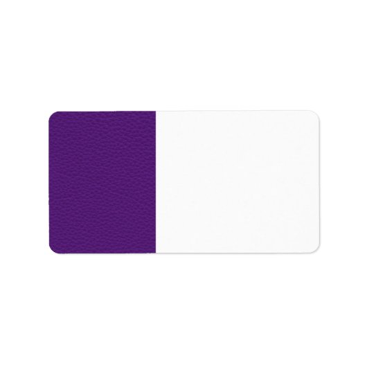 Afbeelding van Paars leder. Etiket (Voorkant)