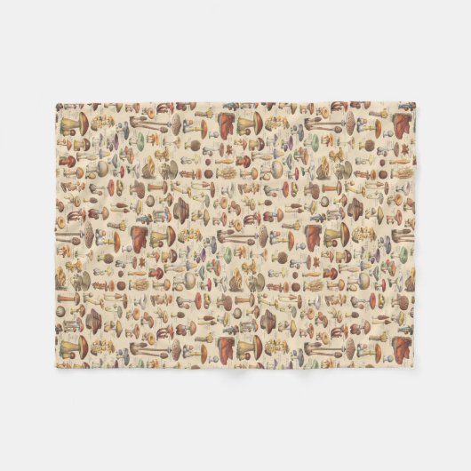  afbeelding van paddenstoelen fleece deken (Voorkant (Horizontaal))