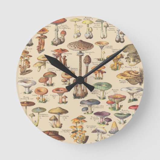 afbeelding van paddenstoelen ronde klok (Voorkant)