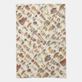  afbeelding van paddenstoelen theedoek (Verticaal)